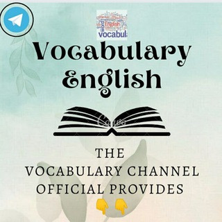 VOCABULARY ENGLISH - Real Telegram